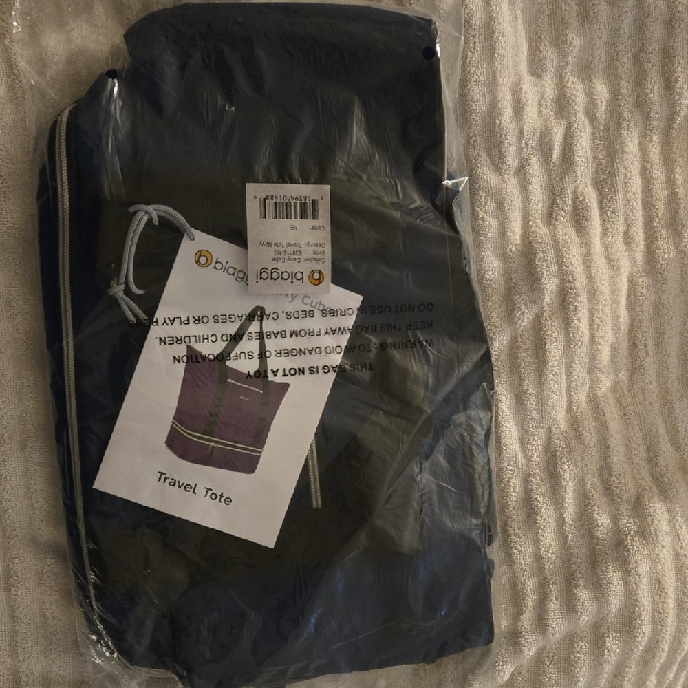 Biaggi Blue Travel Tote.  New With Tags